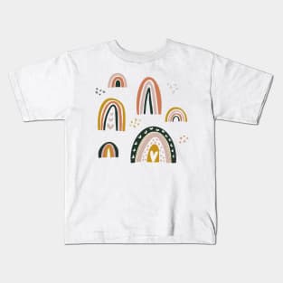 neutral rainbow pattern Kids T-Shirt